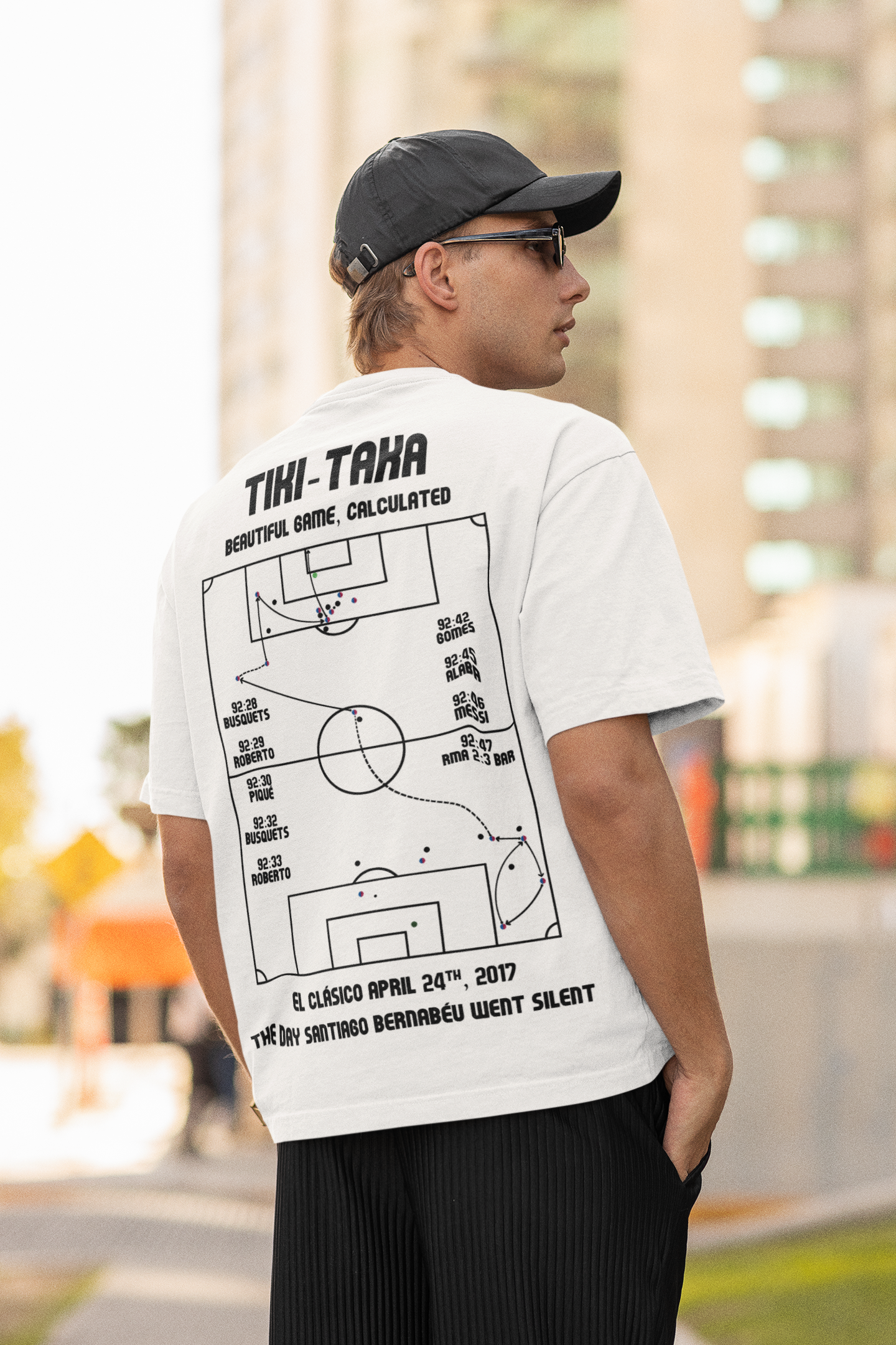 tiki-taka barca tshirt white
