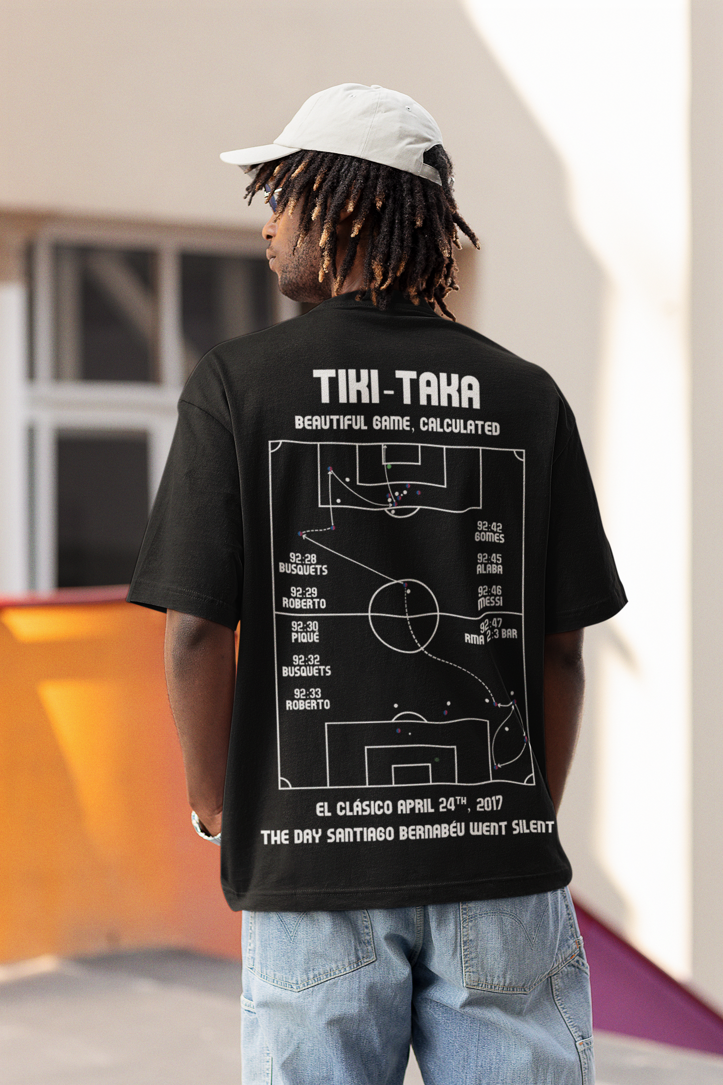 tiki-taka barca tshirt black