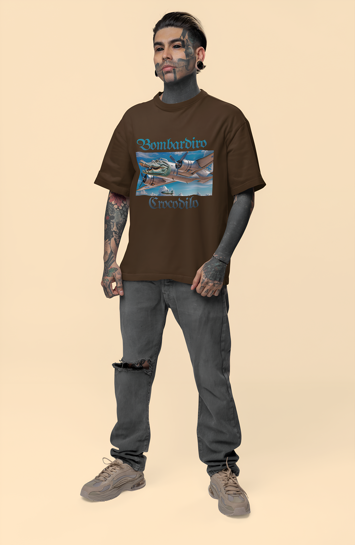 Bombardiro Crocodilo Oversized TShirt