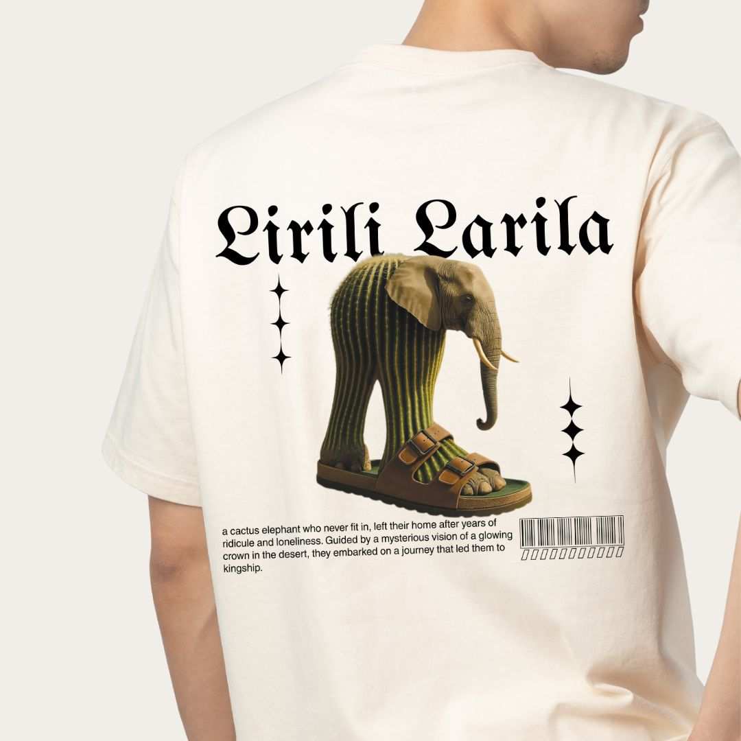 lirili larili oversized tshirt cream