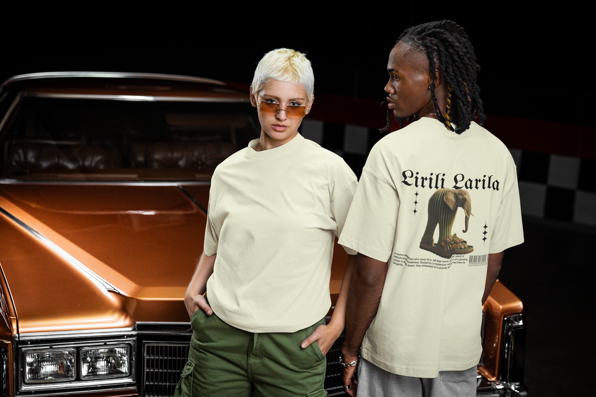 lirili larila oversized tshirt beige