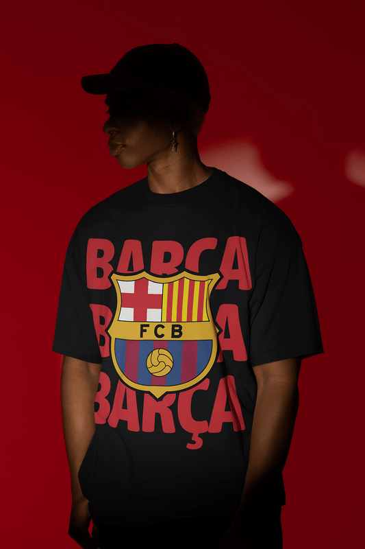 Black F.C. Barcelona Oversized TShirt